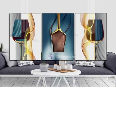 File in mica File tranh hiện đại pha lê gương FT275 (bản gốc) làm vách ngăn