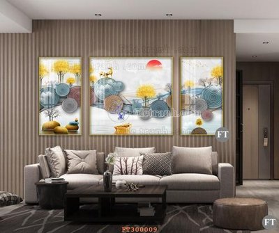 File ảnh File tranh hiện đại pha lê gương hot FT300009 (gốc) in decal dán tường