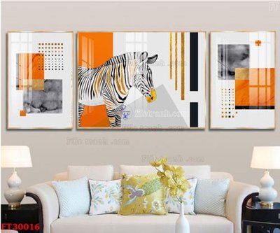 File in ấn File tranh bộ hiện đại FT30016 (bản gốc) cao cấp