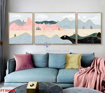 File tranh File tranh bộ hiện đại FT30028 (bản gốc) treo tường