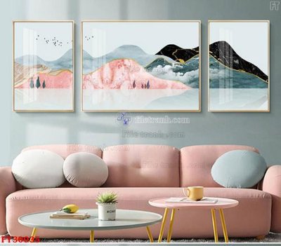 File in lụa File tranh bộ hiện đại FT30035 (hoa văn) File tranh bộ hiện đại FT30035