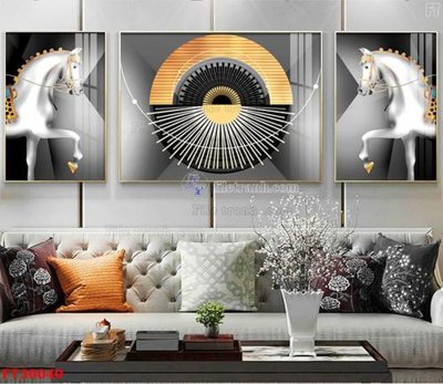 File tranh in trần 3D File tranh bộ hiện đại FT30040 (ảnh gốc)