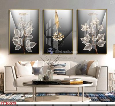 File gốc File tranh bộ hiện đại FT30079 (in lụa) tranh mã đáo