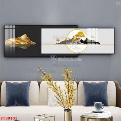 File tranh File tranh bộ hiện đại FT30101 (bản gốc) in lụa 3D