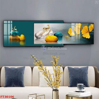 File gốc File tranh bộ hiện đại FT30106 (chuẩn màu) cho in offset