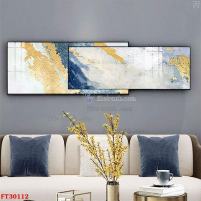 File ảnh File tranh bộ hiện đại FT30112 (gốc) in PP, decal