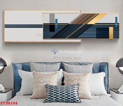 File gốc in tráng gương File tranh bộ hiện đại FT30144 chi tiết