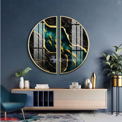 Download file gốc File tranh bộ hiện đại FT30183 (in lụa) tranh 3D