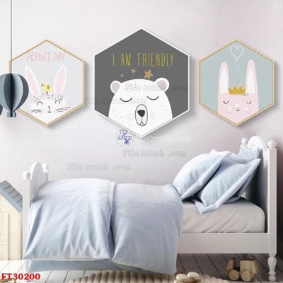 File PSD File tranh bộ hiện đại FT30200 (gốc) cho designer