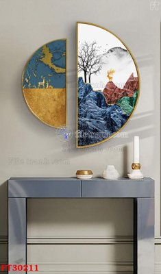 File in ấn File tranh bộ hiện đại FT30211 (bản gốc) sắc nét