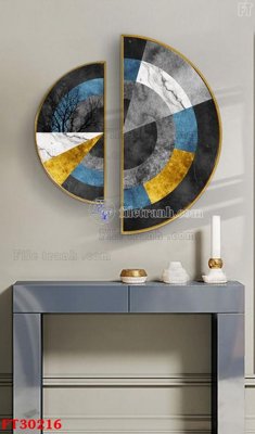 File ảnh File tranh bộ hiện đại FT30216 (gốc) in quảng cáo ngoài trời