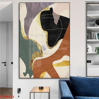 File in trần File tranh bộ hiện đại FT30315 (bản gốc) phong cảnh