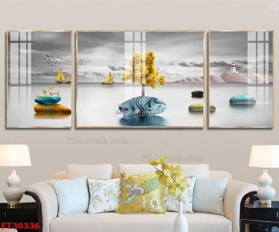 Download file gốc File tranh bộ hiện đại FT30336 (in lụa) cao cấp