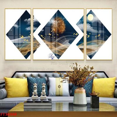 File tranh File tranh bộ hiện đại FT30348 (gốc) in backlit film