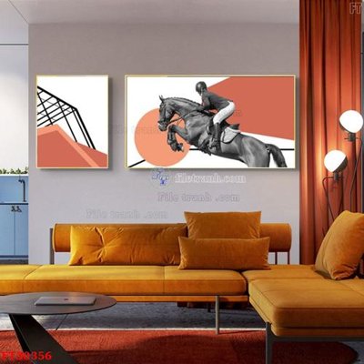 Ảnh gốc File tranh bộ hiện đại FT30356 (độ nét cao) in mica