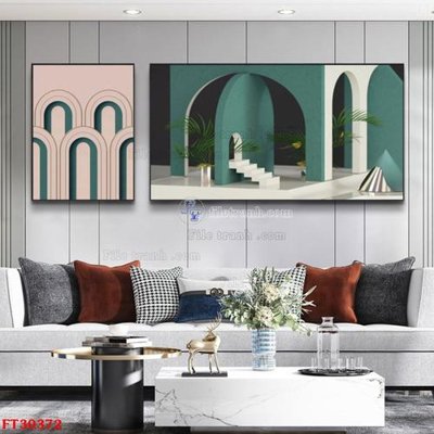 File in ấn File tranh bộ hiện đại FT30372 (bản gốc) sắc nét