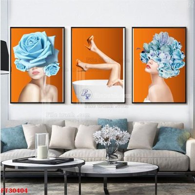 Tải file gốc File tranh bộ hiện đại FT30404 (in bạt) quảng cáo