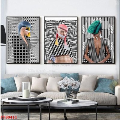 Download file gốc File tranh bộ hiện đại FT30411 (in mica) logo