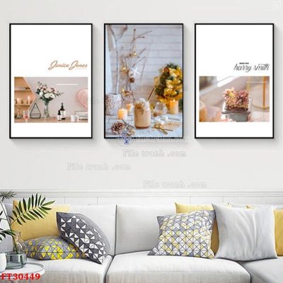 File gốc File tranh bộ hiện đại FT30449 (in mica) làm bảng hiệu