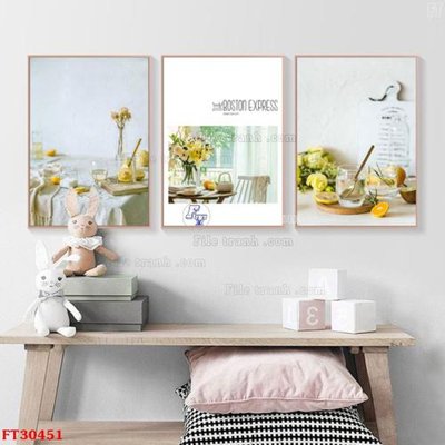 Ảnh gốc file in lụa File tranh bộ hiện đại FT30451 chi tiết