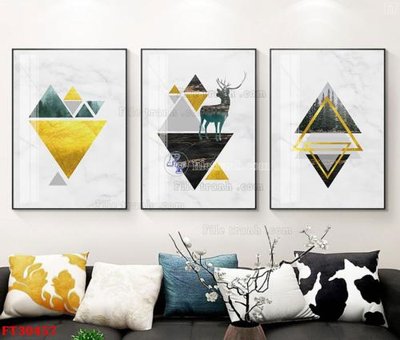 Download file gốc File tranh bộ hiện đại FT30457 (in lụa) nghệ thuật