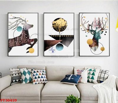 File gốc File tranh bộ hiện đại FT30459 (ảnh chi tiết) để in trần