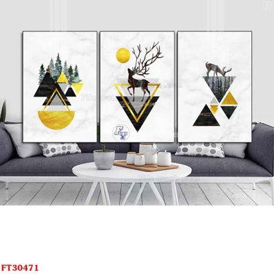 File gốc in tráng gương File tranh bộ hiện đại FT30471 chi tiết