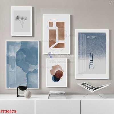 File gốc File tranh bộ hiện đại FT30475 (chuẩn màu) cho in offset