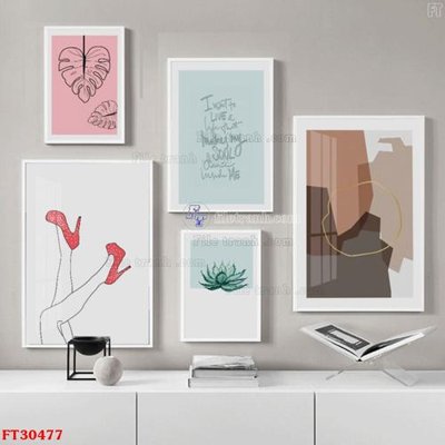 Download file ảnh gốc File tranh bộ hiện đại FT30477 để in ấn