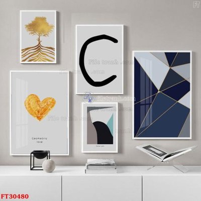 Tải file File tranh bộ hiện đại FT30480 (gốc) để in ấn ngay