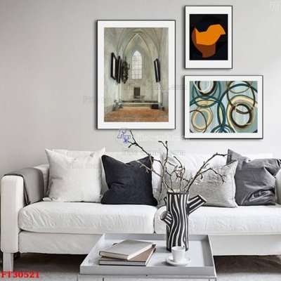 File tranh File tranh bộ hiện đại FT30521 (bản gốc) treo quán cafe