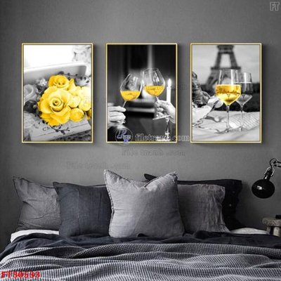 Ảnh gốc File tranh bộ hiện đại FT30533 (nét căng) in mica