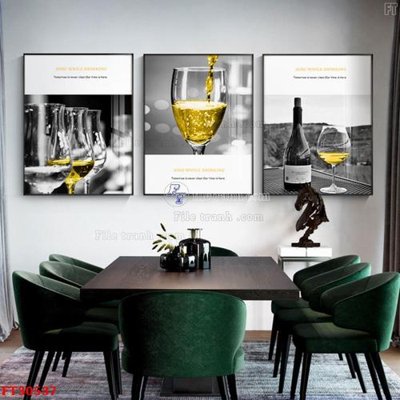 File gốc File tranh bộ hiện đại FT30537 (in 3D) nghệ thuật