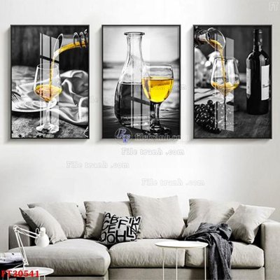 File in trần File tranh bộ hiện đại FT30541 (bản gốc) phong cảnh