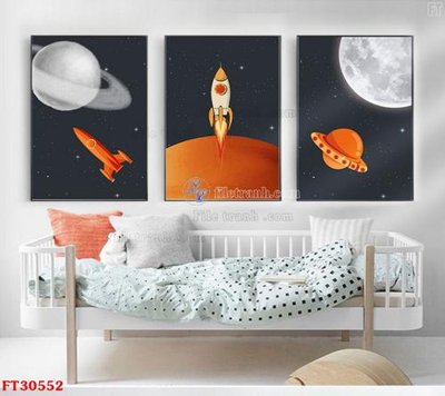 Download file gốc File tranh bộ hiện đại FT30552 (in mica) 3D