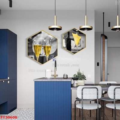 Download file gốc File tranh bộ hiện đại FT30600 (in lụa) tranh 3D