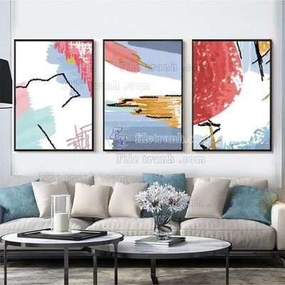 File gốc File tranh hiện đại pha lê gương FT352 (phiên bản chuẩn) để in ấn