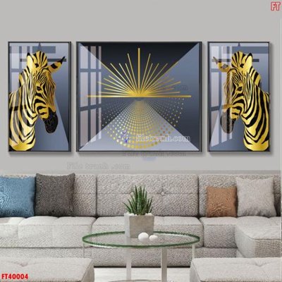 File in ấn cao cấp File tranh bộ hiện đại FT40004 (file gốc)