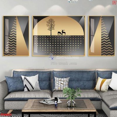 File ảnh File tranh bộ hiện đại FT40021 (gốc) in Hiflex