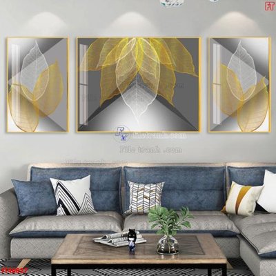 File gốc File tranh bộ hiện đại FT40027 (in mica) trang trí