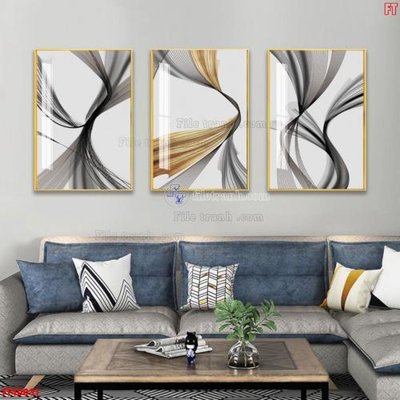 File PSD File tranh bộ hiện đại FT40031 (gốc) tách lớp chi tiết