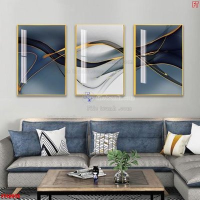 File gốc File tranh bộ hiện đại FT40038 (cho in 3D) độc đáo