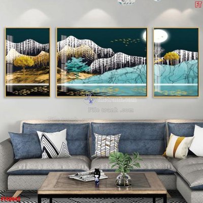 File in trần File tranh bộ hiện đại FT40042 (bản gốc) trời sao