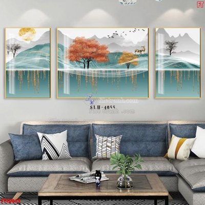 Chi tiết file gốc File tranh bộ hiện đại FT40055 (cho in tráng gương)