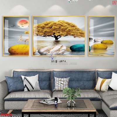 File gốc File tranh bộ hiện đại FT40074 (trang trí) cho phòng khách
