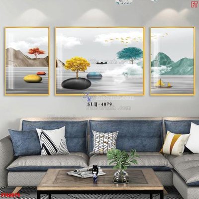 File gốc in ấn File tranh bộ hiện đại FT40079 chất lượng vượt trội