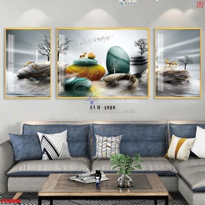 File ảnh File tranh bộ hiện đại FT40080 (gốc) in PP, decal