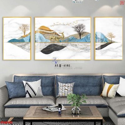 Download file gốc File tranh bộ hiện đại FT40101 (in lụa) cao cấp