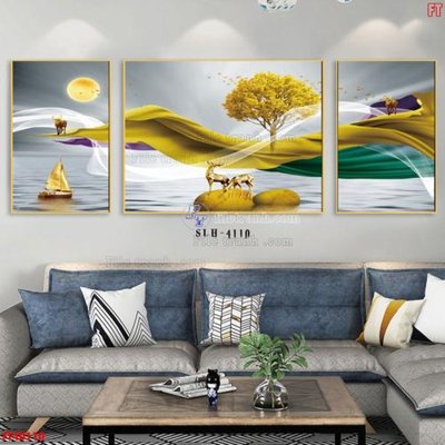 File tranh File tranh bộ hiện đại FT40110 (bản gốc) treo quán cafe