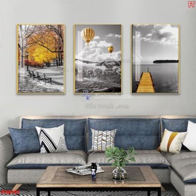 File tranh ảnh gốc File tranh bộ hiện đại FT40187 dùng cho in khổ lớn